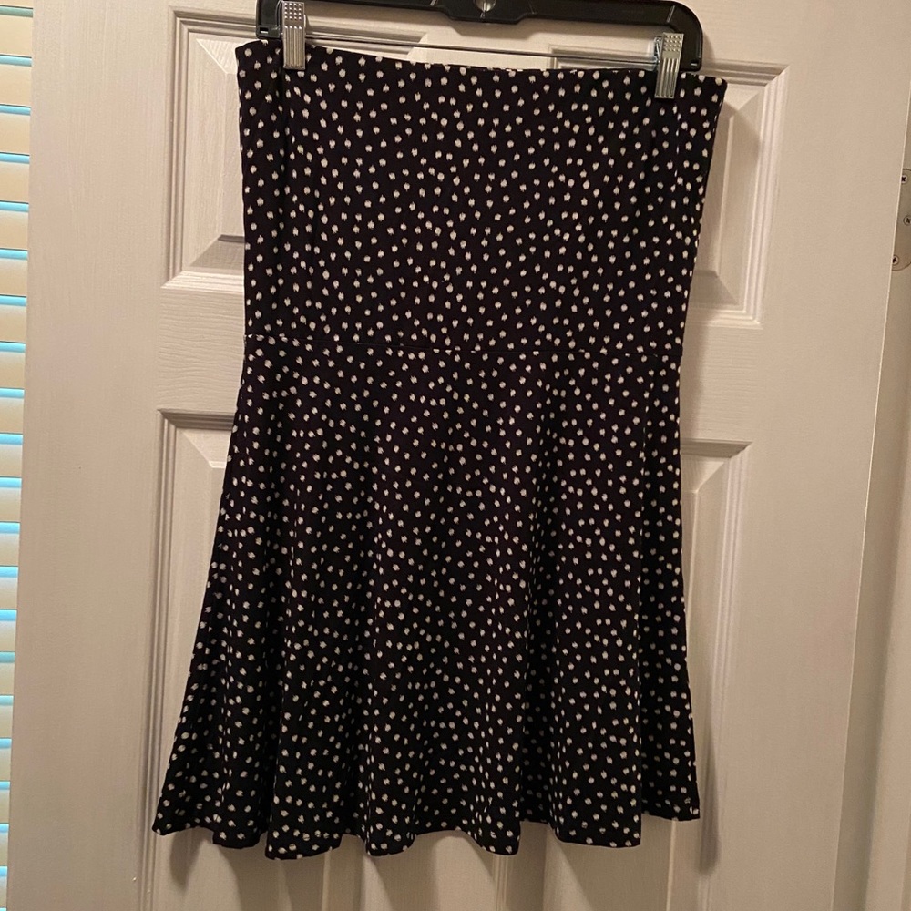 Ann Taylor skirt with black and white polka dot
